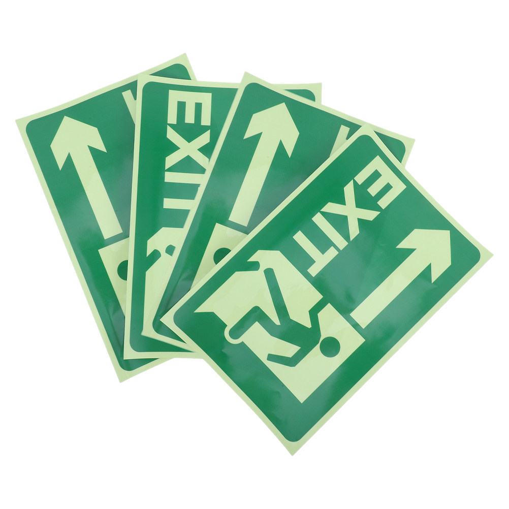 Emergency Exit Sign - 4 Adet Işıklı Çıkış Etiketi, Aydınlatmalı